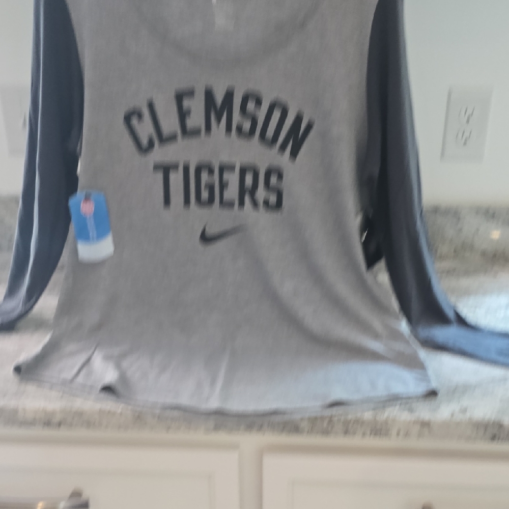 Nike Gray Long Sleeve Clemson Tigers Shirt